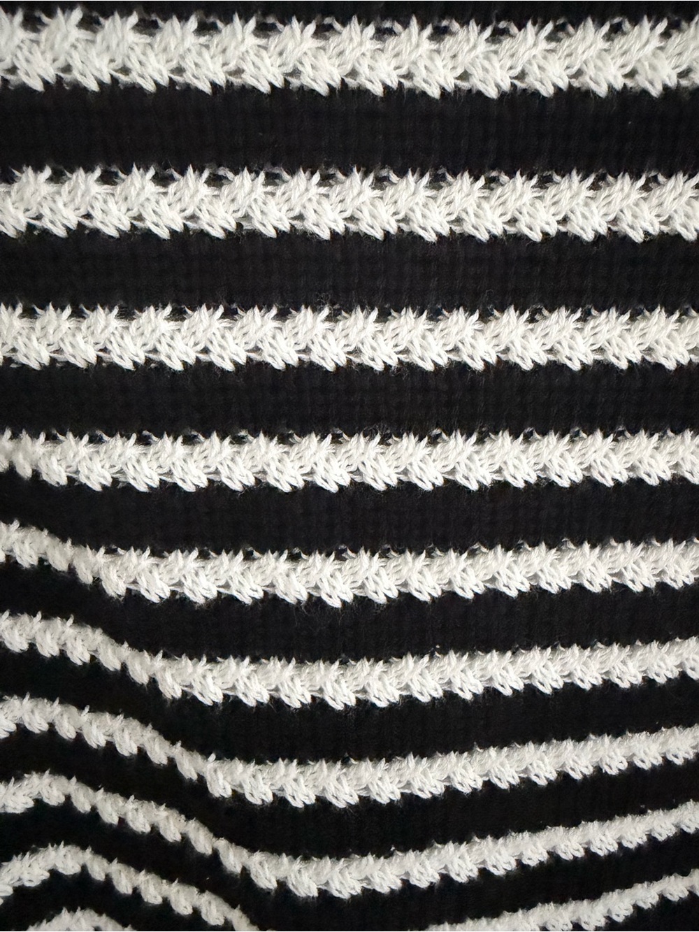 Anthropologie Black & White Striped V-Neck Tie-Front Sweater - Picture 7 of 7